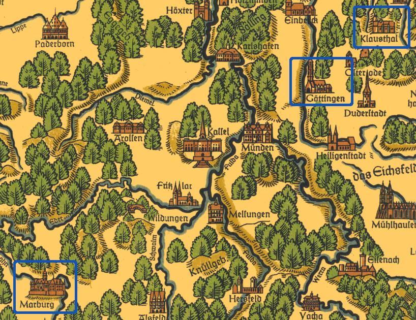 Clausthal_Goettingen_Marburg_map