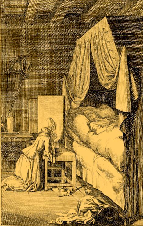 Woman_kneeling_bed