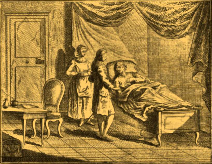 Sickbed_with_patient_and_physician