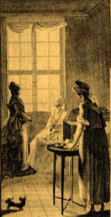 Women_speaking_maidservant_serves_tea