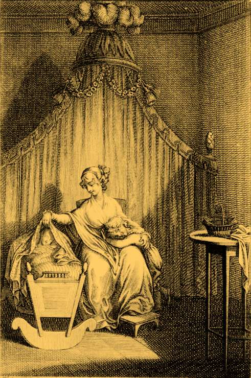 Mother_cradle_infant_and_daughter