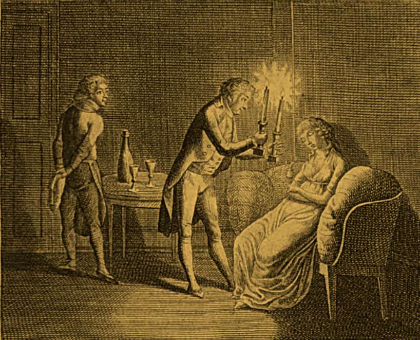 Man_holding_candles_woman_on_sofa_asleep