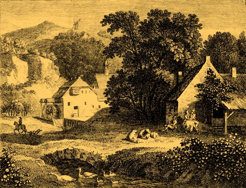 Farmhouse_and_village_and_mill