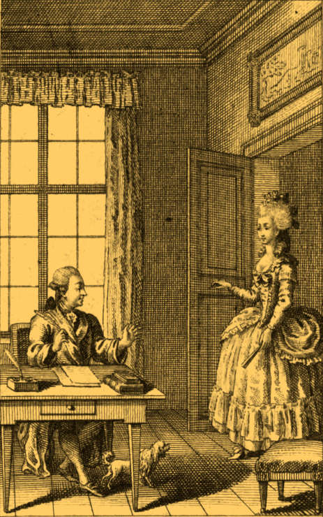 Father_sitting_desk_daughter_enters